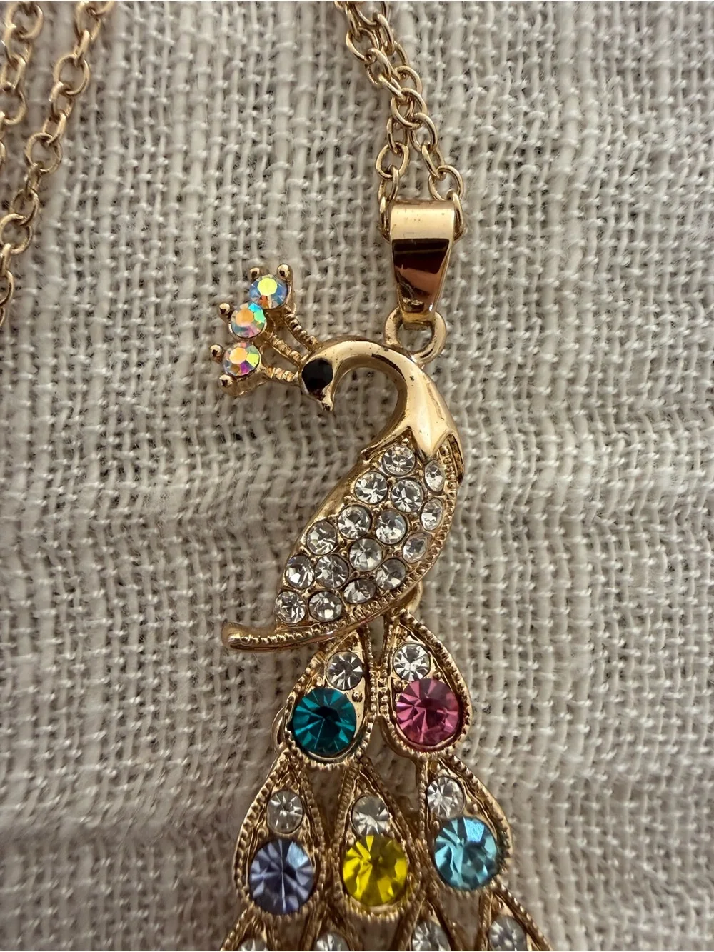 Sparkling Peacock Statement Necklace 🦚✨